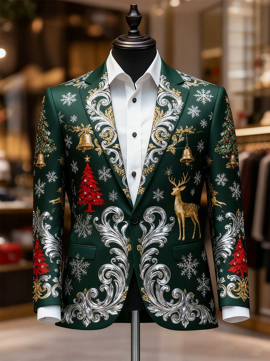 Men's Business Casual Christmas Suit Outerwear