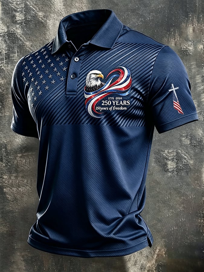 Men's U.S. 250th Anniversary Printed Polo Shirt