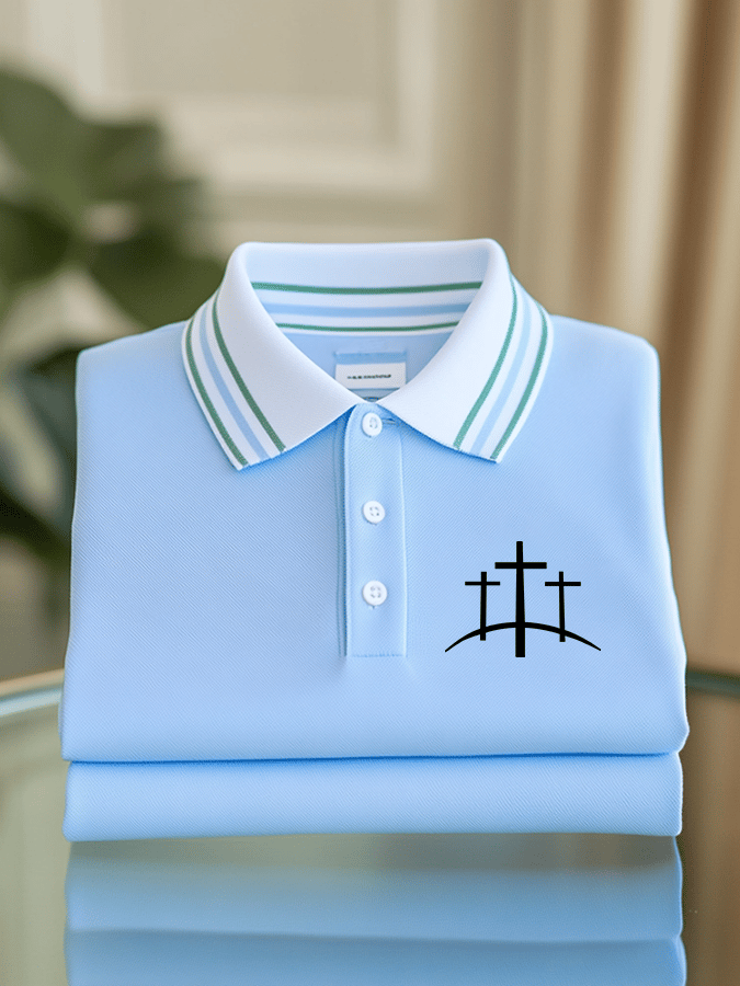 Men's Faith Printed Casual Polo Shirt