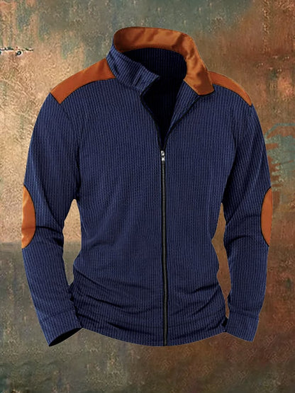 Men's Vintage Corduroy Color Block Comfort Jacket