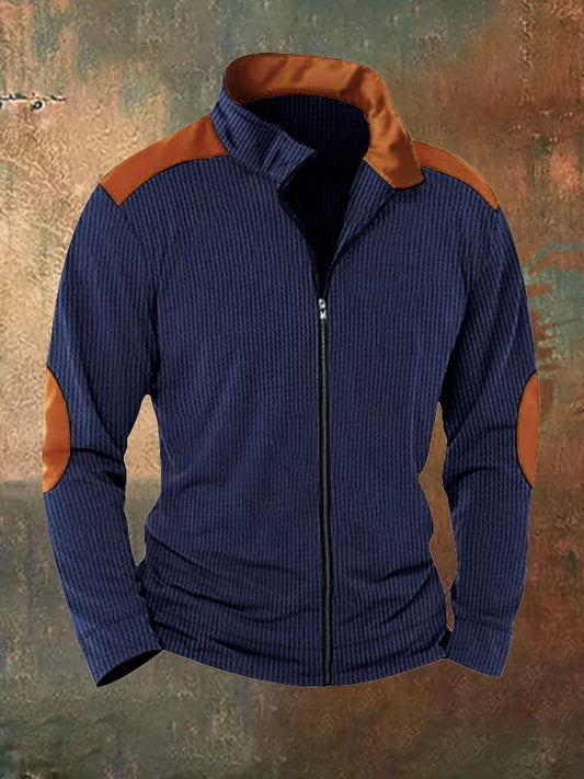 Men's Vintage Corduroy Color Block Comfort Jacket