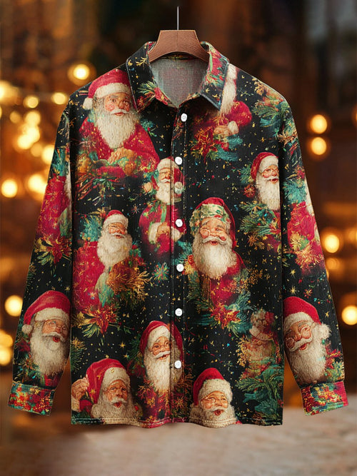 Men's Vintage Christmas Long Sleeve Shirt