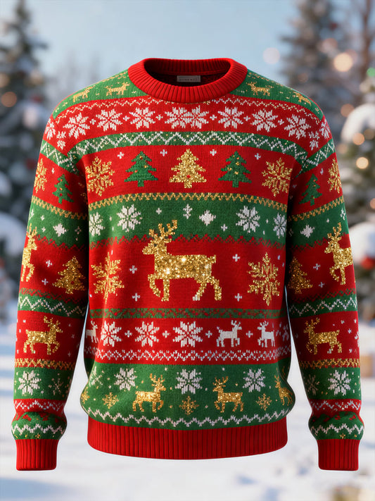 Men's Casual Fun Christmas Art Ugly Sweater