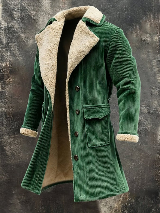 Men's Retro Warm Corduroy Outdoor Christmas Jacket
