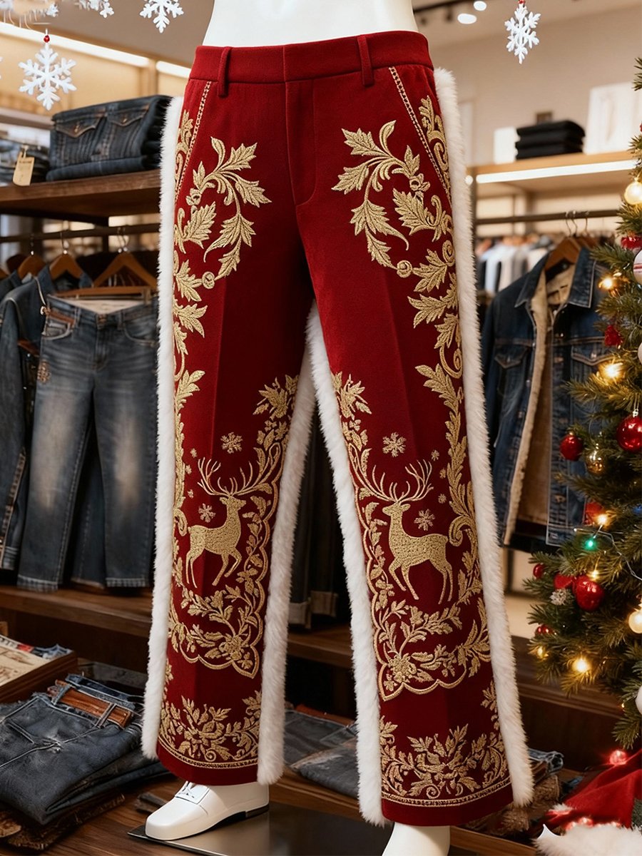 Comfortable Santa Claus Casual Pants, Luxury Christmas Pants