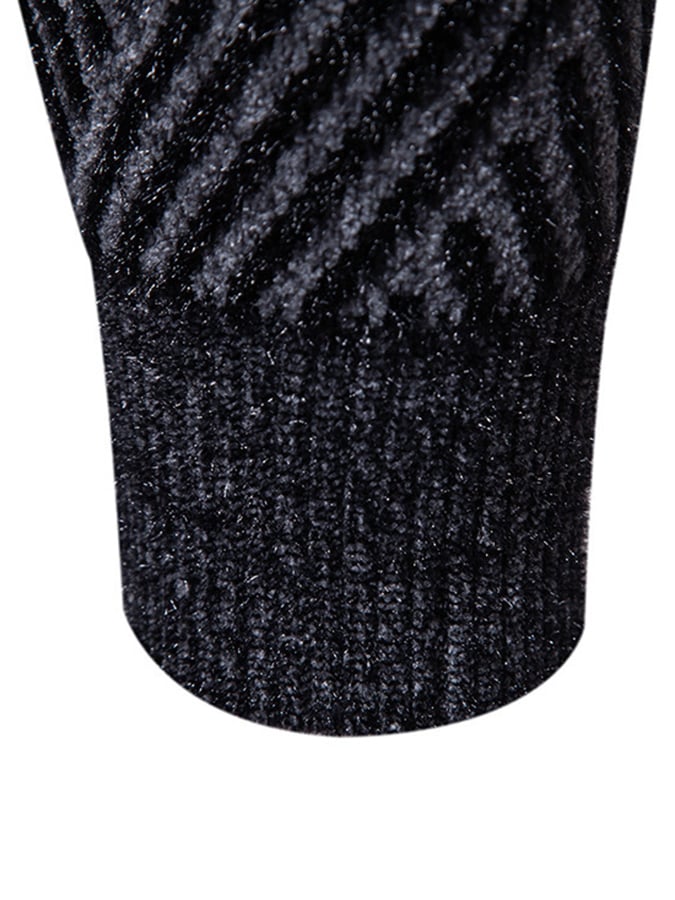 Men's Fashionable Patterned Pullover Long-Sleeved Sweater