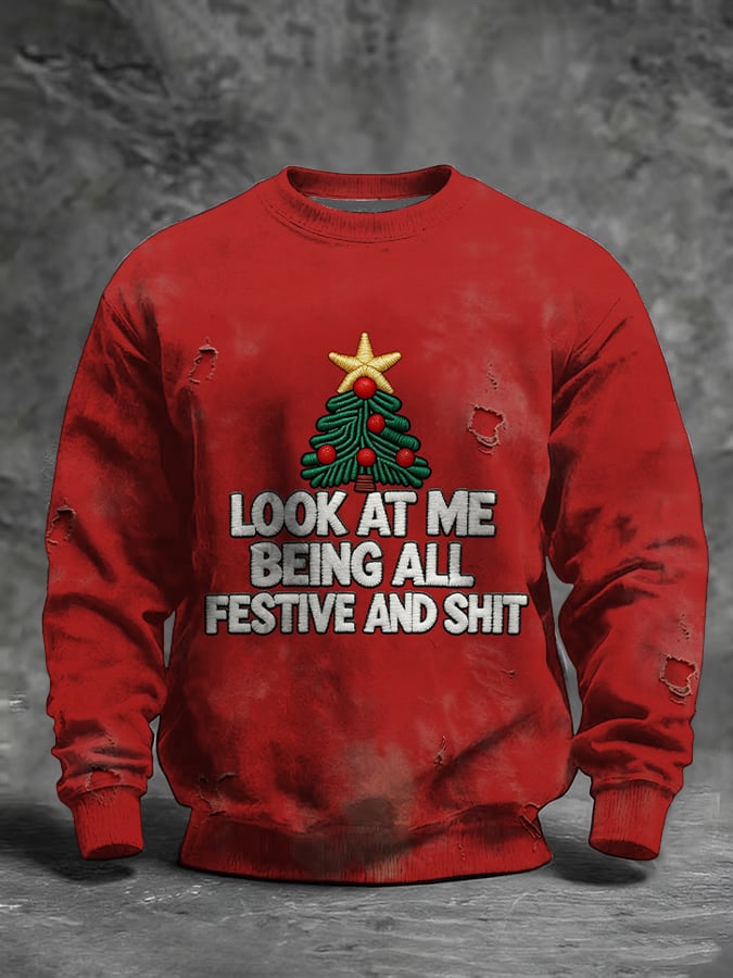 Men's Rock Christmas Printed Sweatshirt