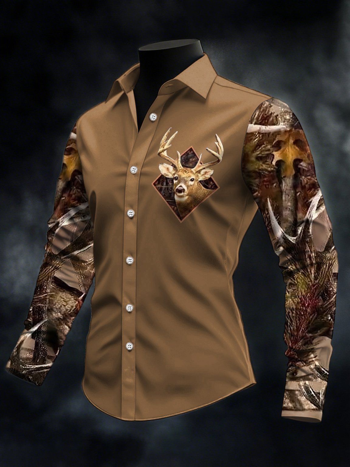Men's Casual Western Style Contrast Color Shirt