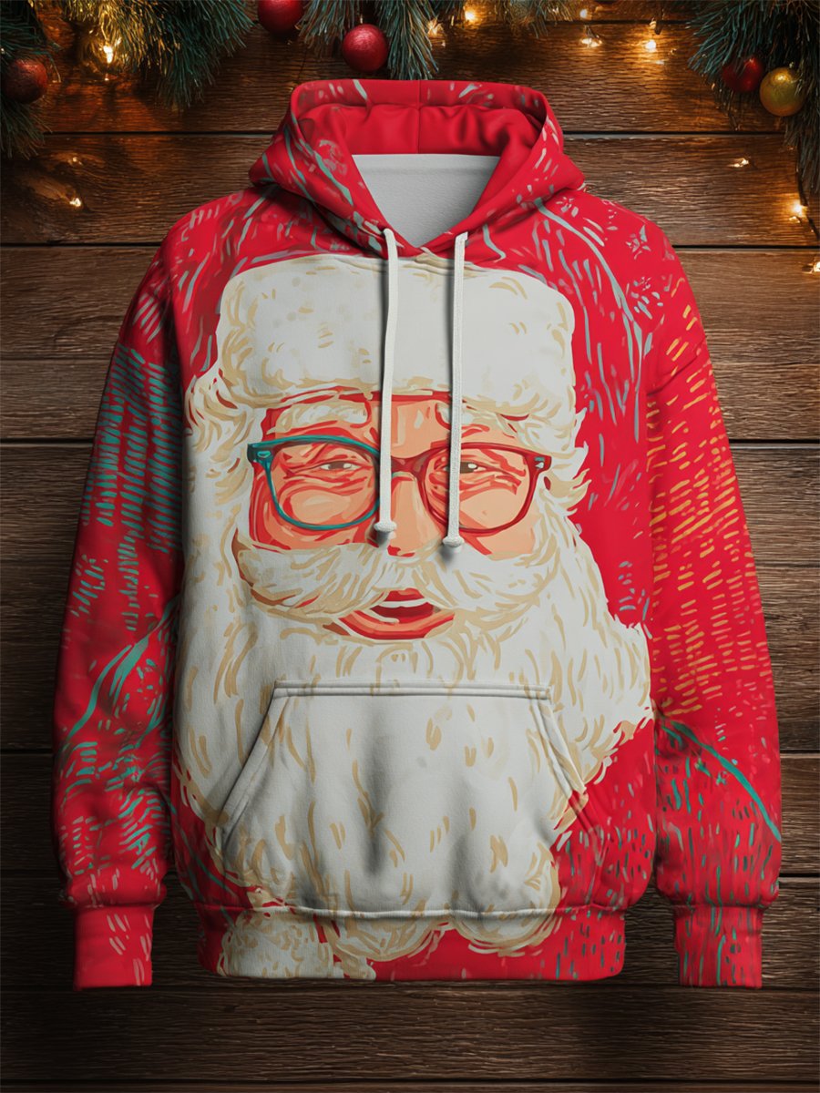 Men's Retro Santa Claus Hoodie