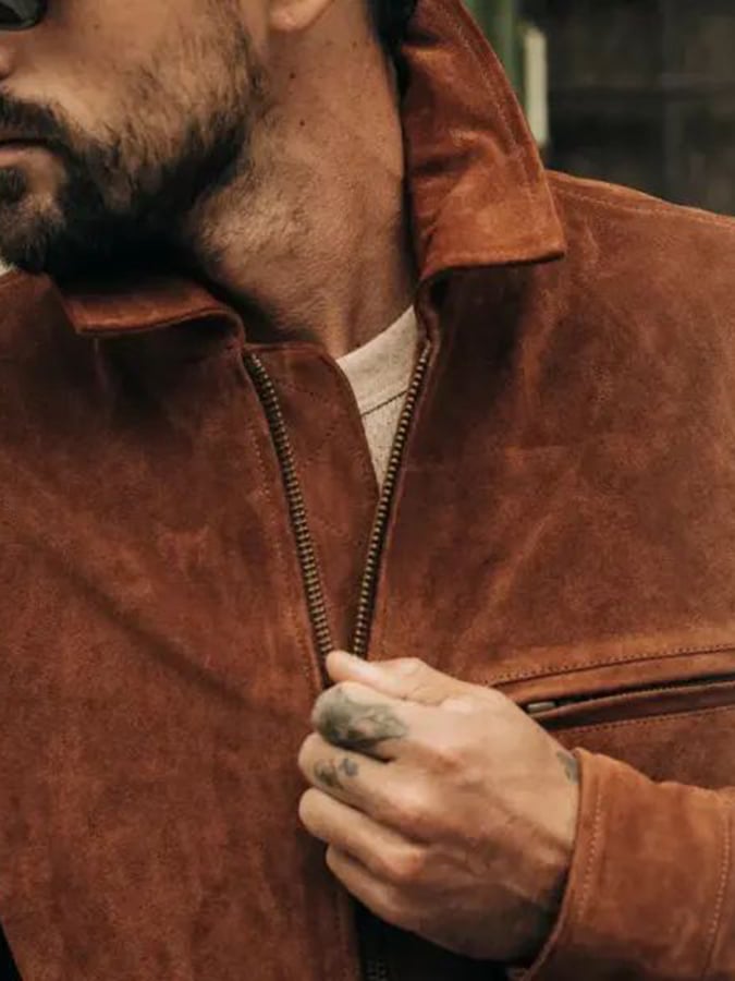 Men's Fashion Retro Zipper Casual Jacket Coat