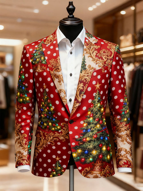 Men's Business Casual Christmas Suit Outerwear