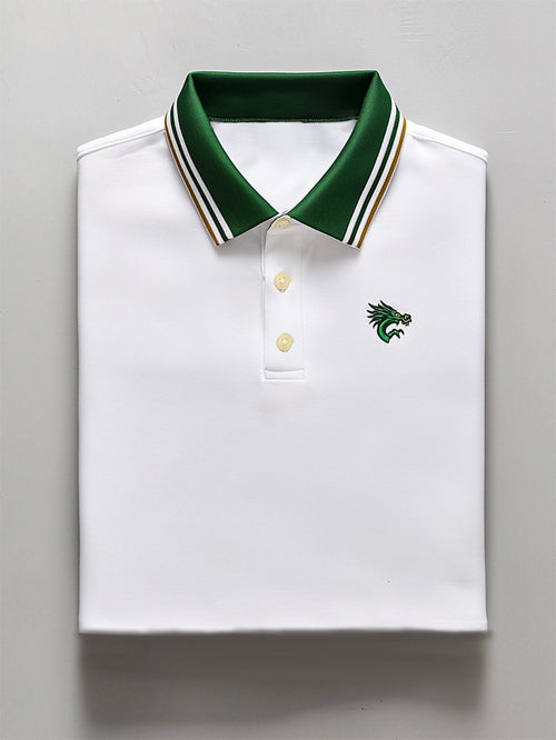 Men's Business Casual Button Short Sleeve Polo Shirt