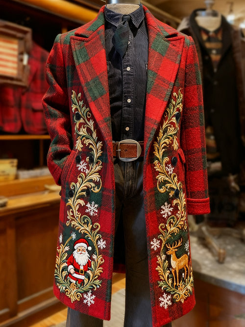 Men's Vintage Christmas Party Tweed Coat