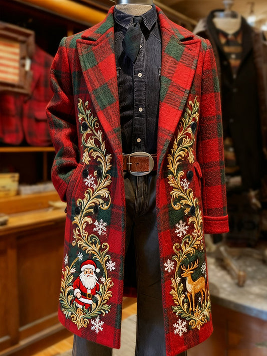 Men's Vintage Christmas Party Tweed Coat