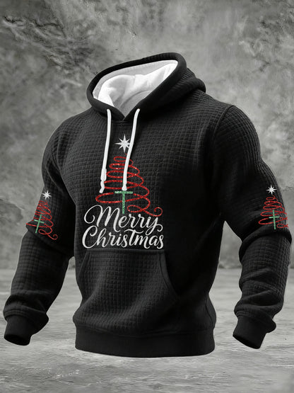 Men's Faith Cross Christmas Printed Casual Hoodie