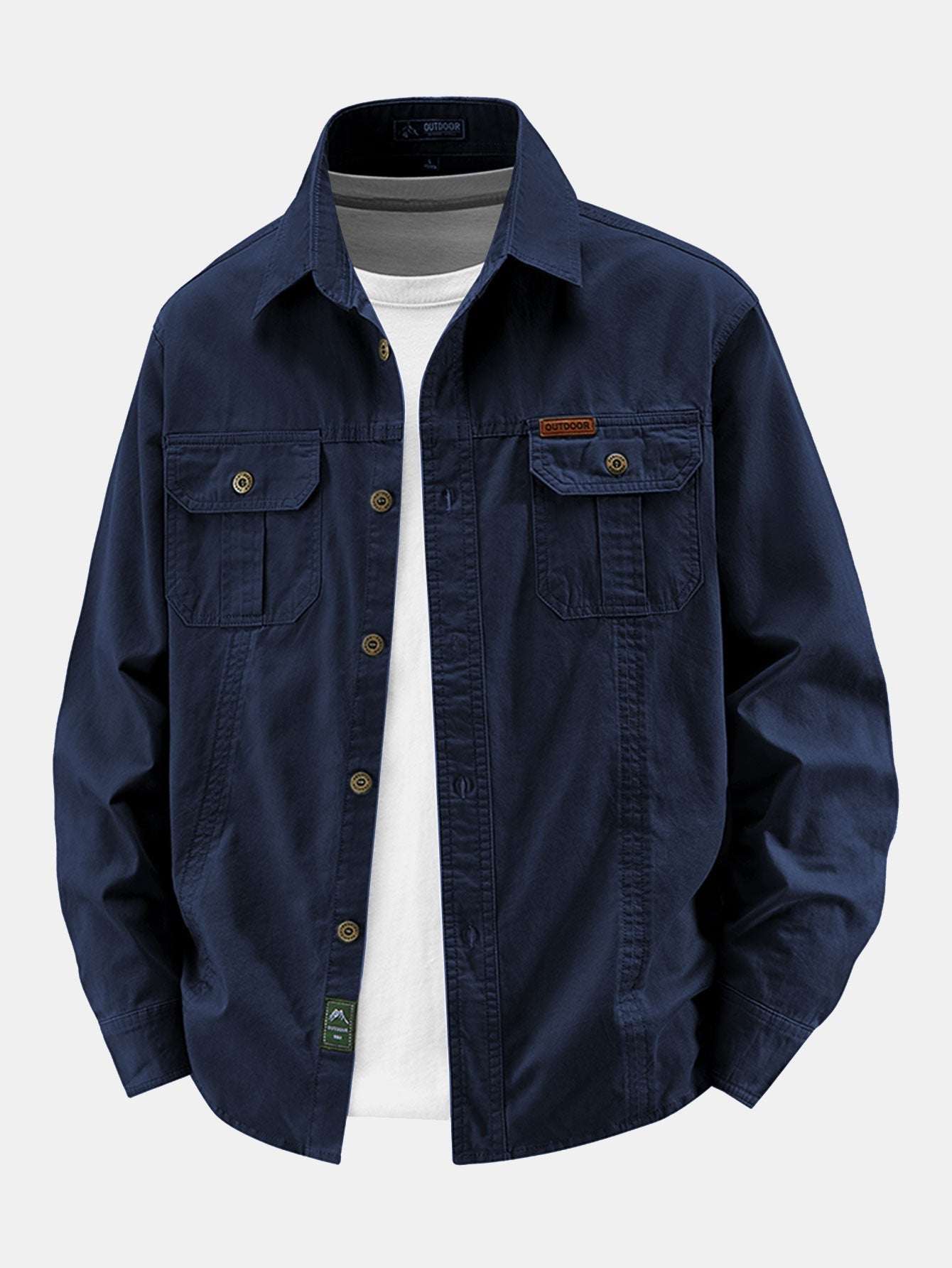 Long Sleeve Utility Shirt With Pockets