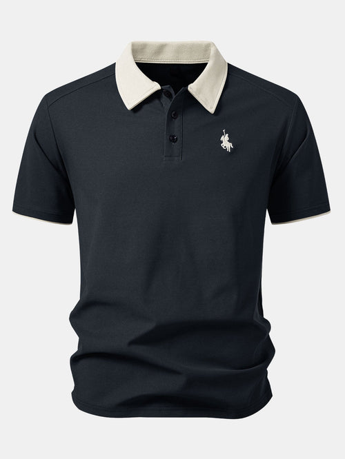 Contrast Collar Polo