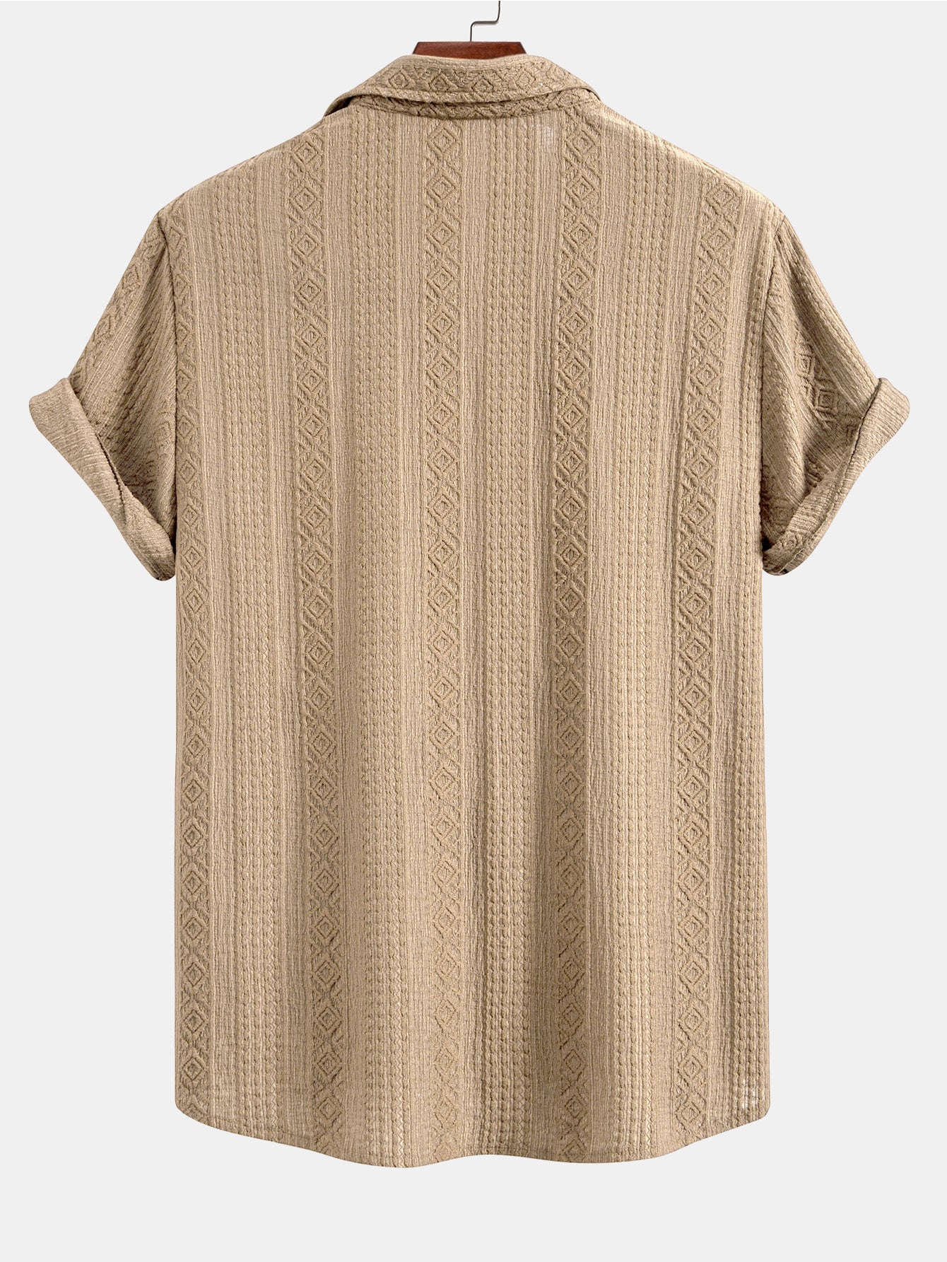 Geometric Jacquard Button Up Shirt