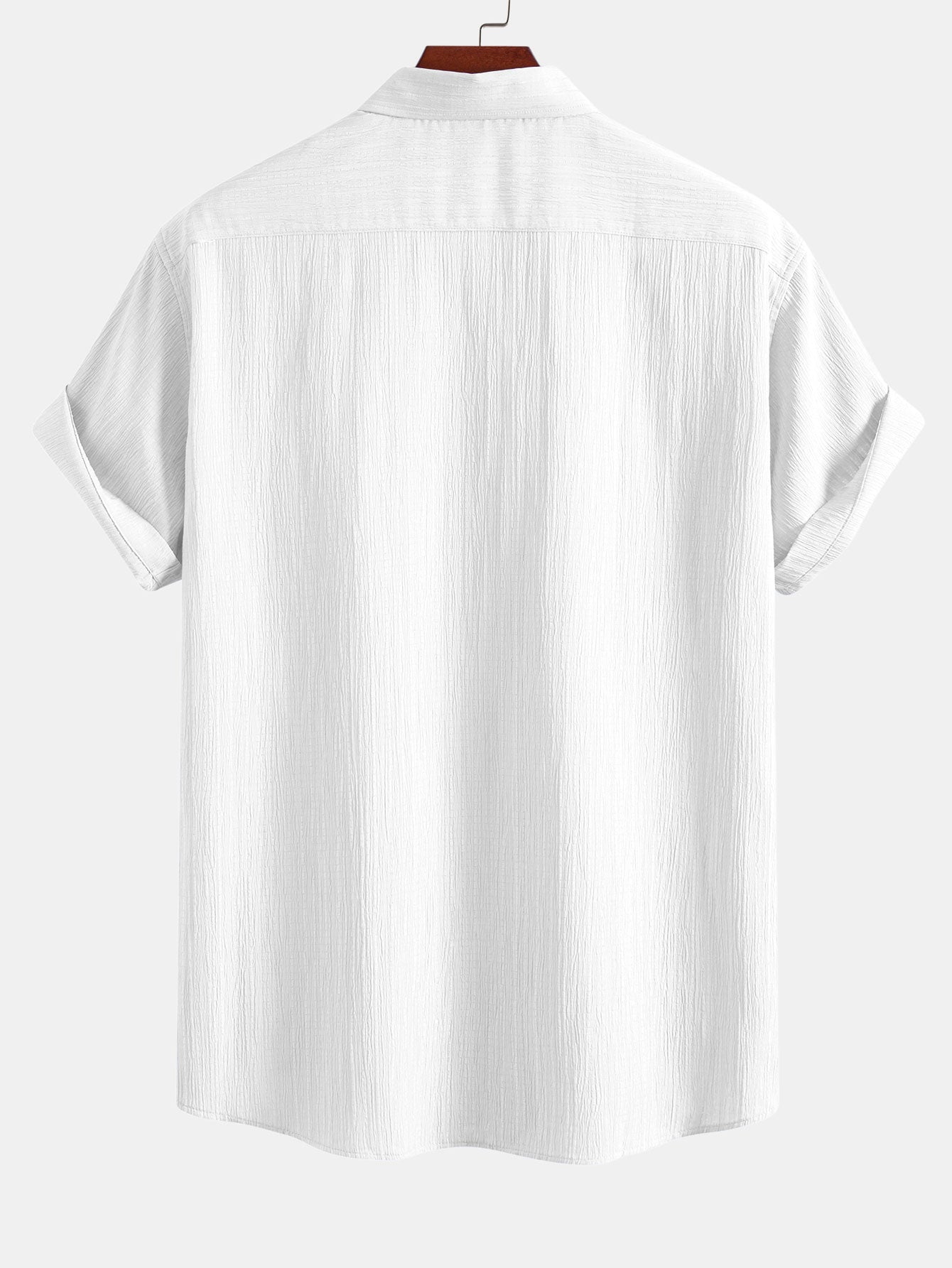 Crinkled Textured Button Down Shirt