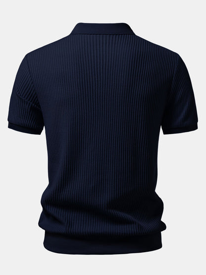 Waffle Johnny Collar Polo With Pocket