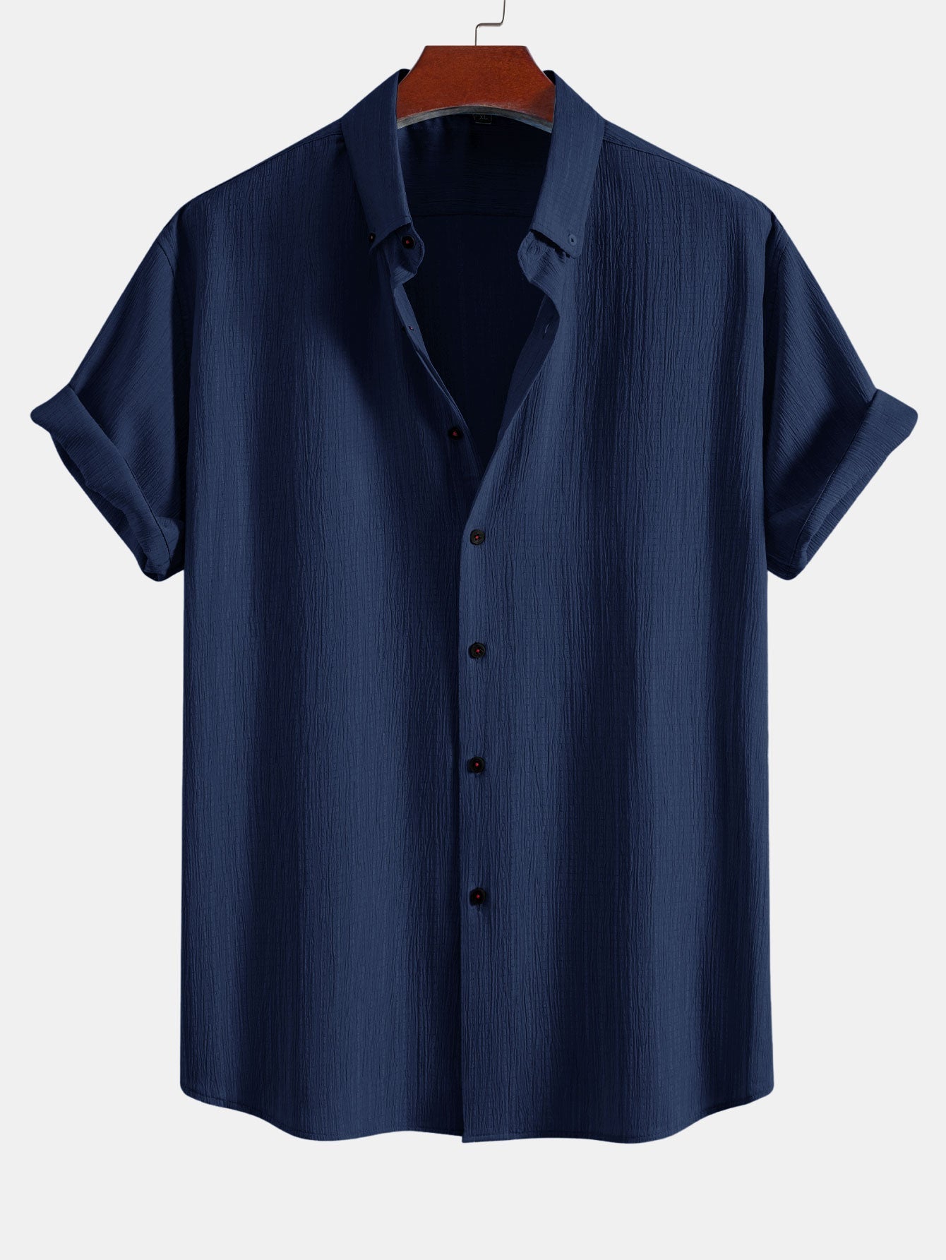 Crinkled Textured Button Down Shirt