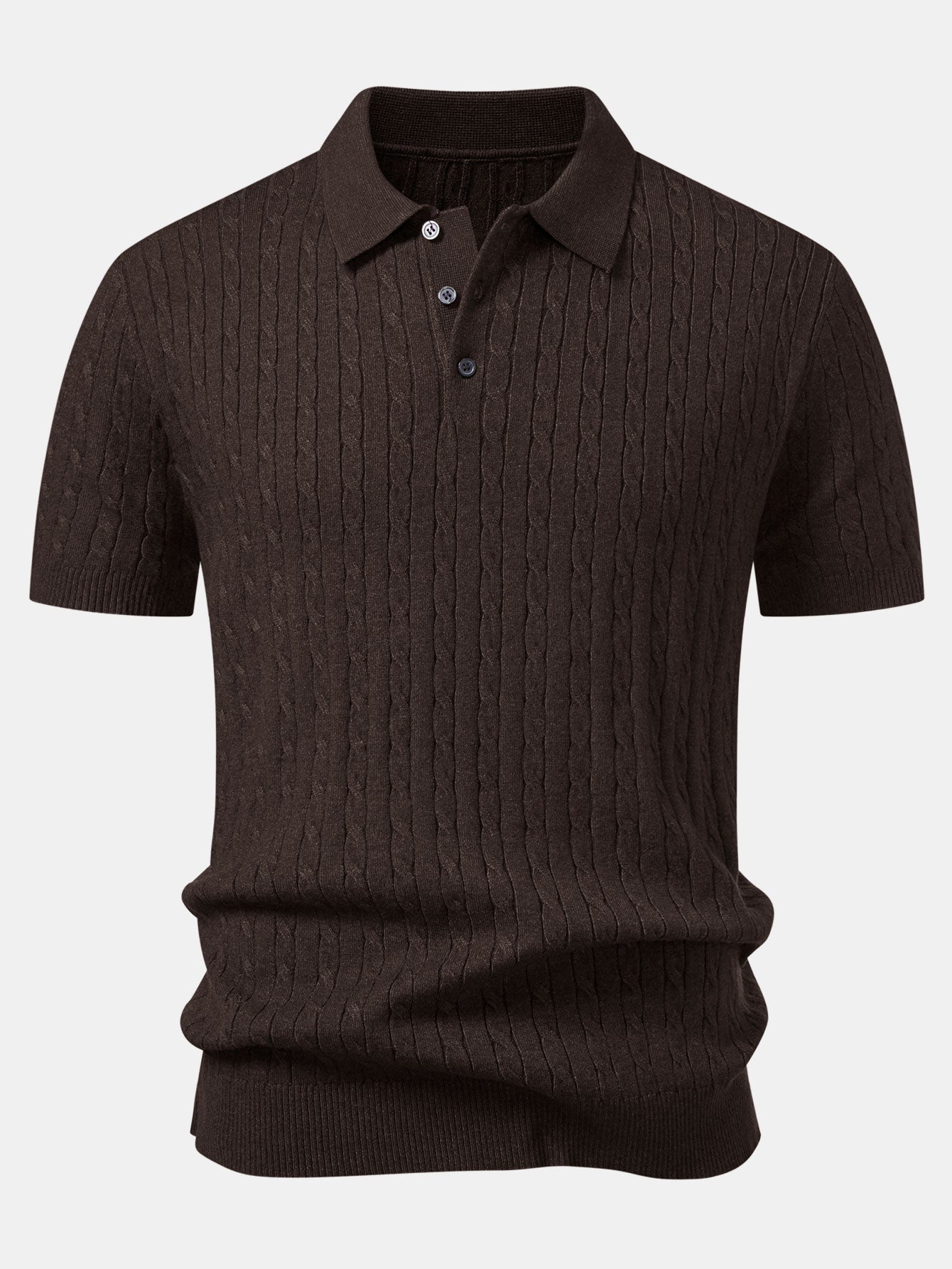 Twisted Jacquard Knit Polo