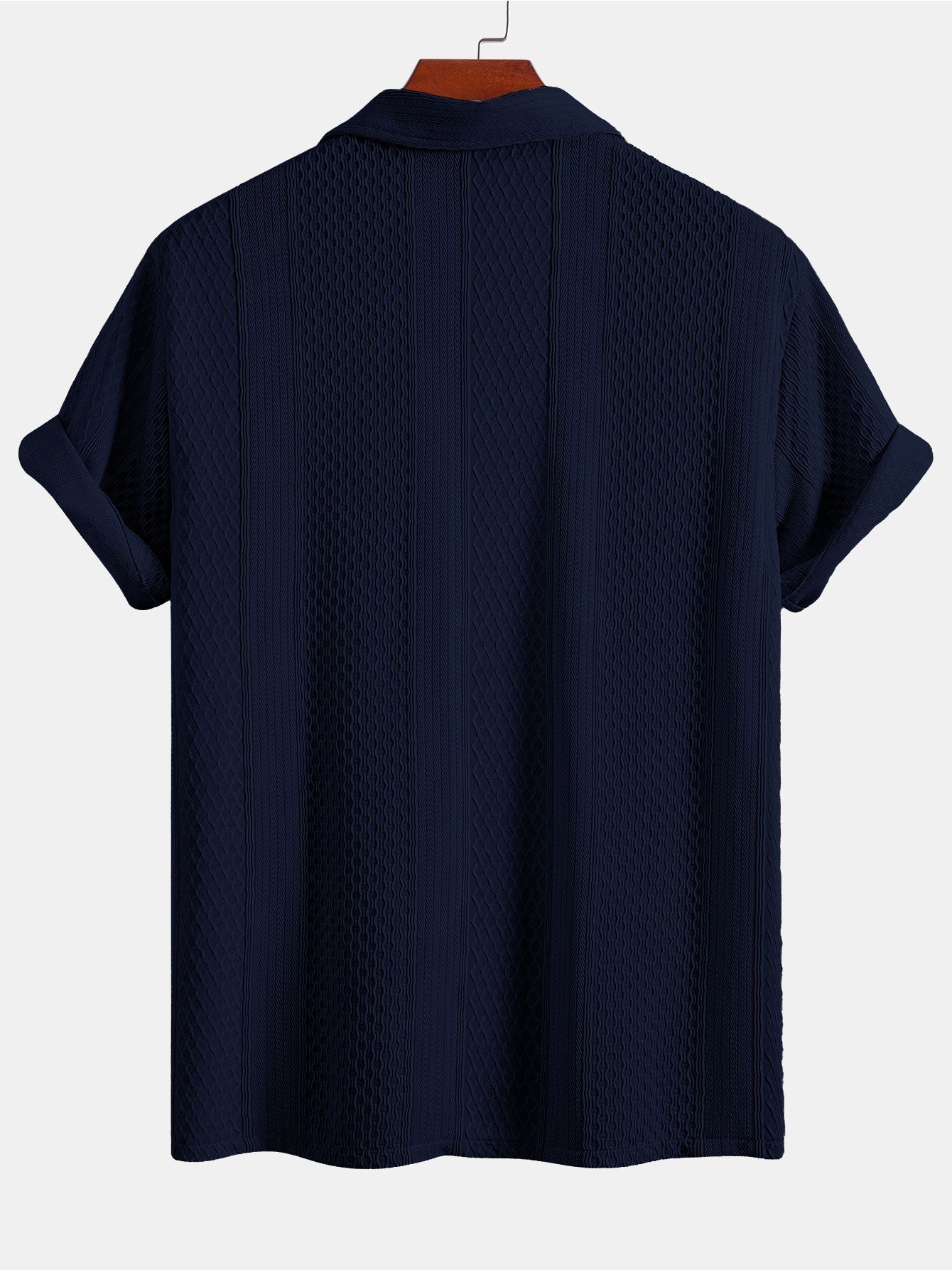 Geometric Jacquard Button Up Shirt