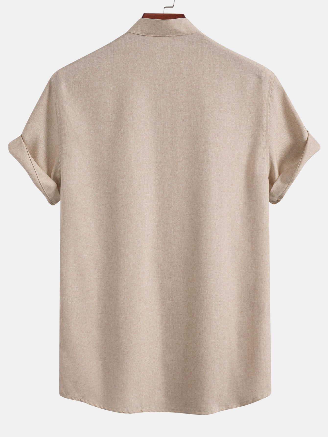 Contrast Pocket Stand Collar Shirt