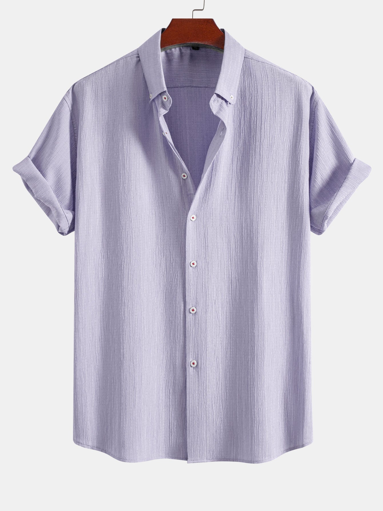 Crinkled Textured Button Down Shirt