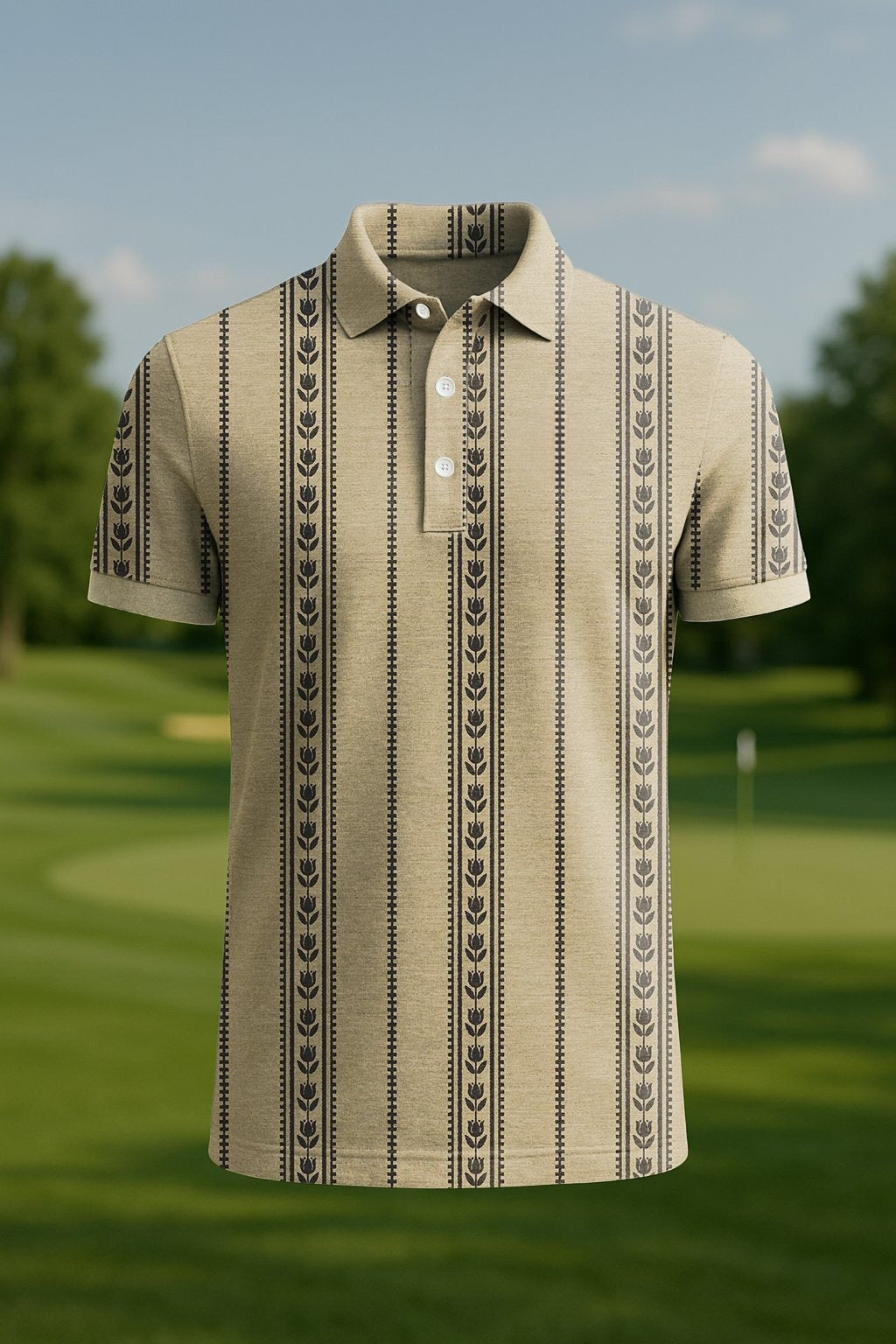 Men's Classic Business Old Money Button Short Sleeve Polo Shirt