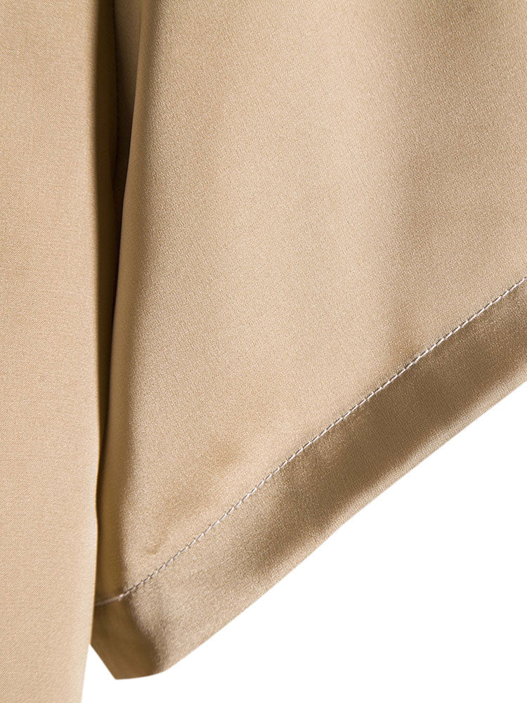 Satin Revere Collar Shirt