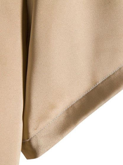 Satin Revere Collar Shirt