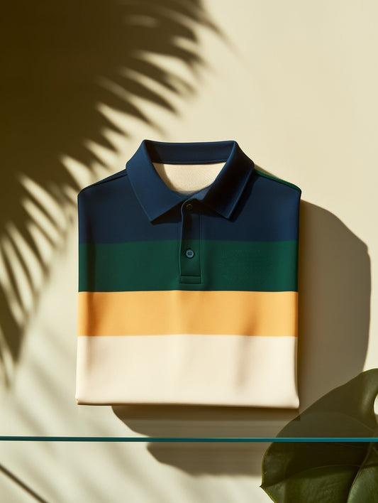 Men's Classic Business Old Money Button Short Sleeve Polo Shirt