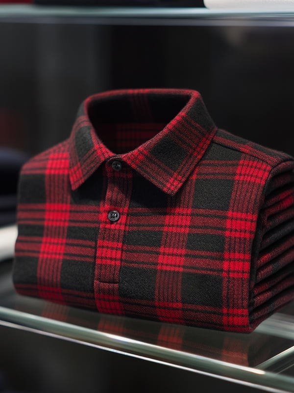 Men's Classic Business Logo Button Short Sleeve Polo Shirt