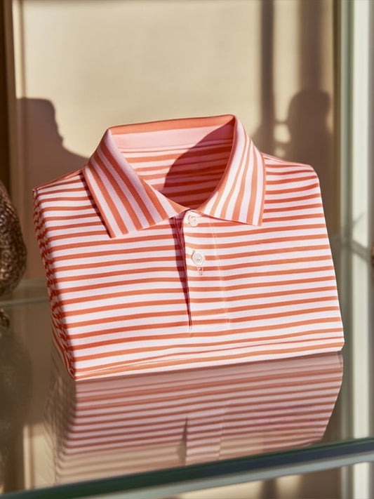 Men's Classic Business Logo Button Short Sleeve Polo Shirt