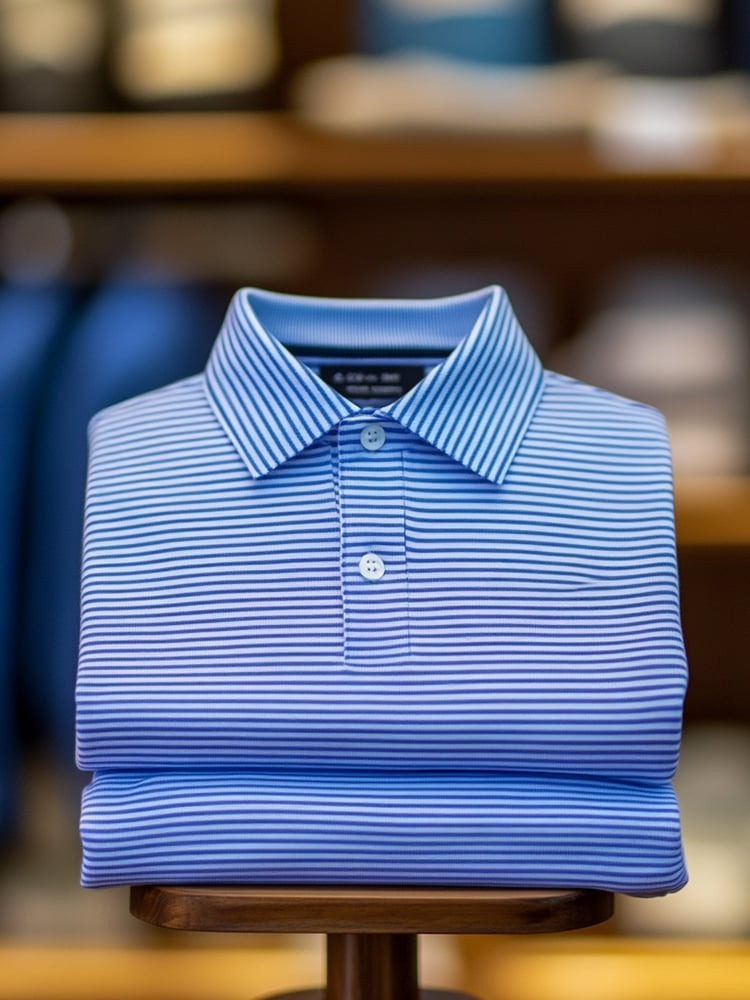 Men's Classic Business Logo Button Short Sleeve Polo Shirt