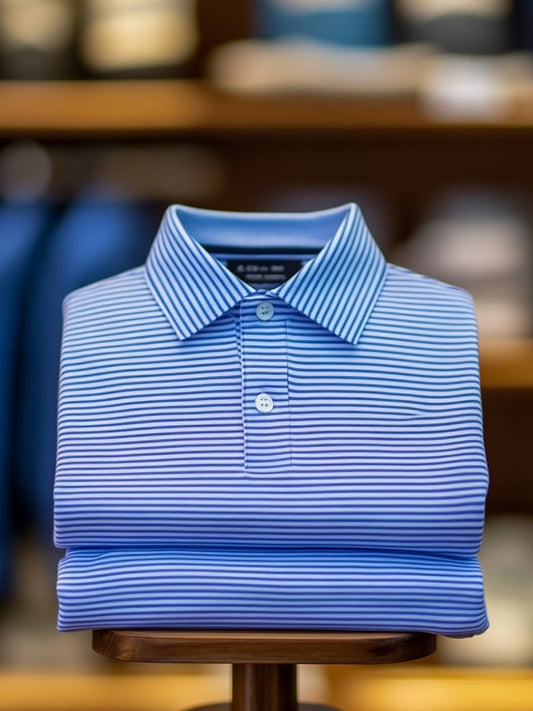 Men's Classic Business Logo Button Short Sleeve Polo Shirt