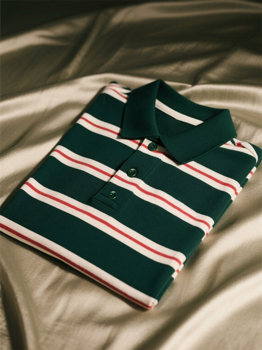 Men's Business Casual Button Short Sleeve Polo Shirt