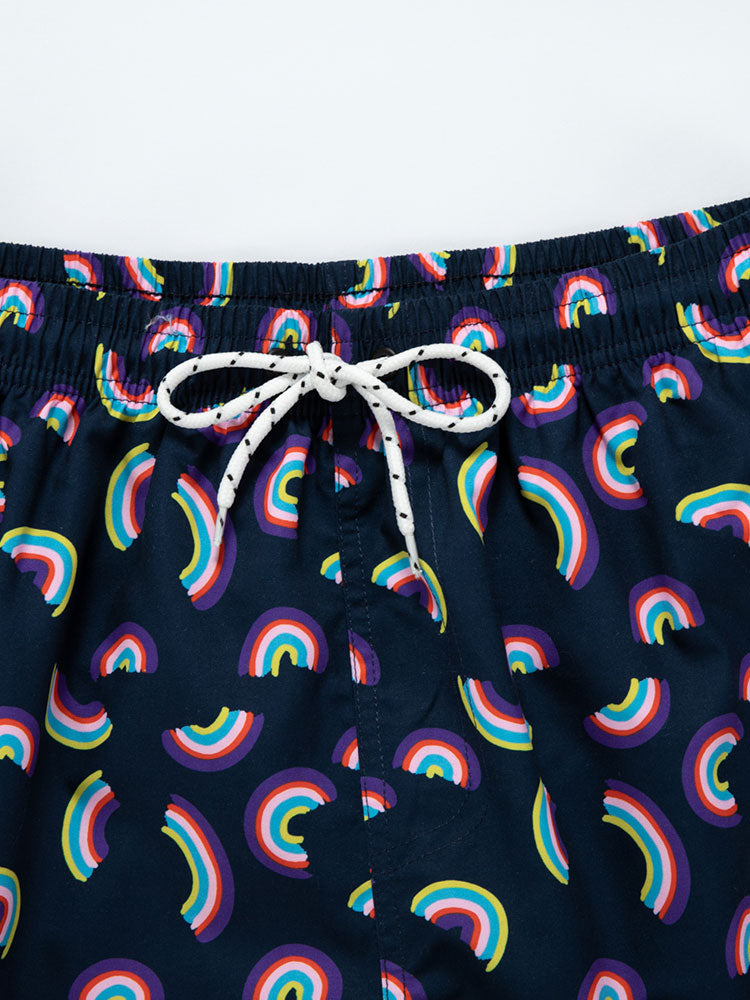Rainbow Print Swim Shorts