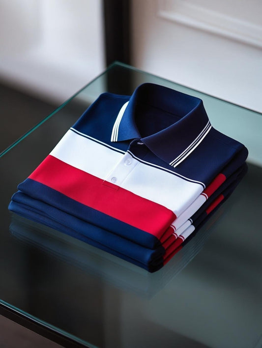 Men's Business Casual Button Short Sleeve Polo Shirt