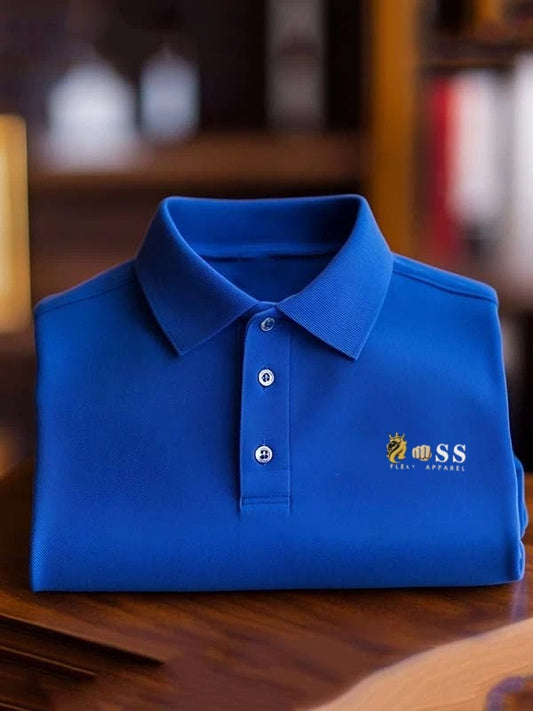 Men's Business Alligator Casual Button Short Sleeve Polo Shirt