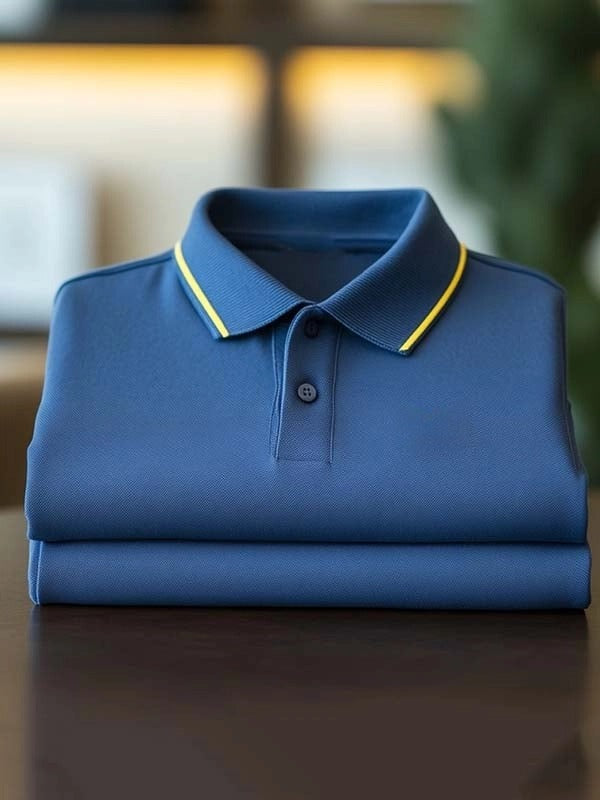 Men's Business Alligator Casual Button Short Sleeve Polo Shirt