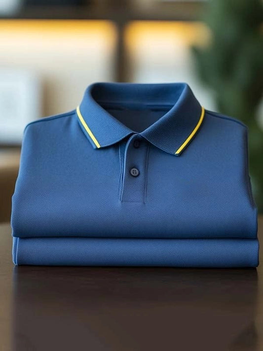 Men's Business Alligator Casual Button Short Sleeve Polo Shirt
