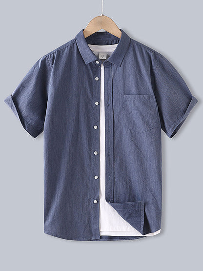 Men Cotton Button Up Shirt