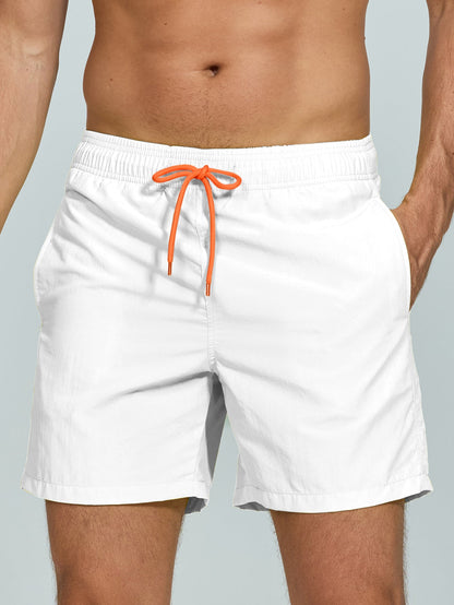 Man Mid Length Drawstring Swim Shorts