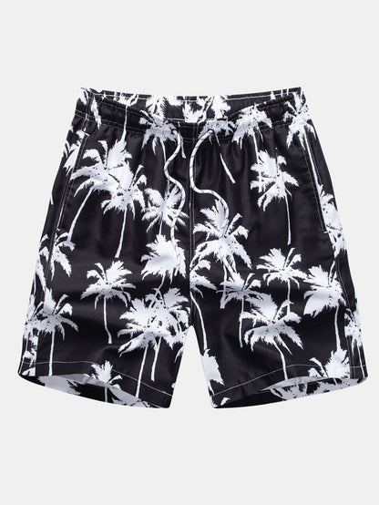 Palm Tree Print Swim Shorts