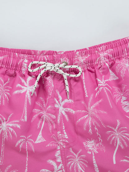 Palm Tree Print Swim Shorts