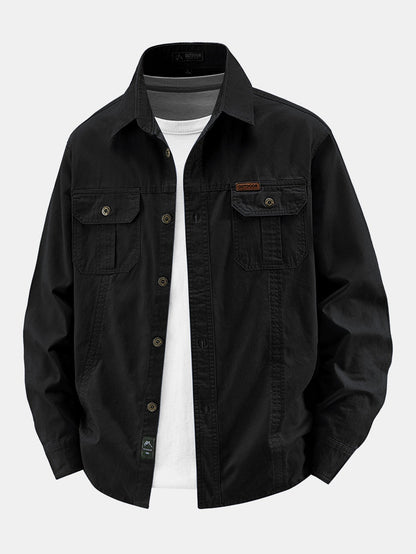 Long Sleeve Utility Shirt With Pockets