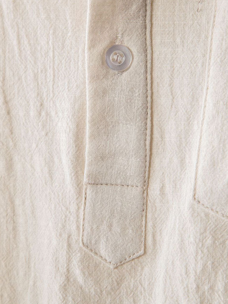 Henry Collar Shirt With Pocket