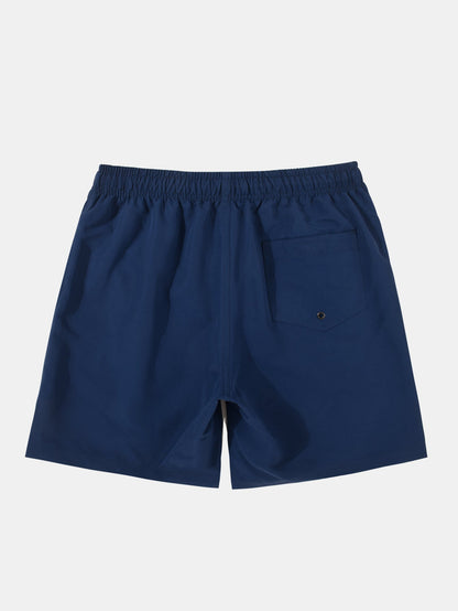 3 Pieces Contrast Waistband Swim Shorts